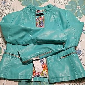 black rivet leather jacket